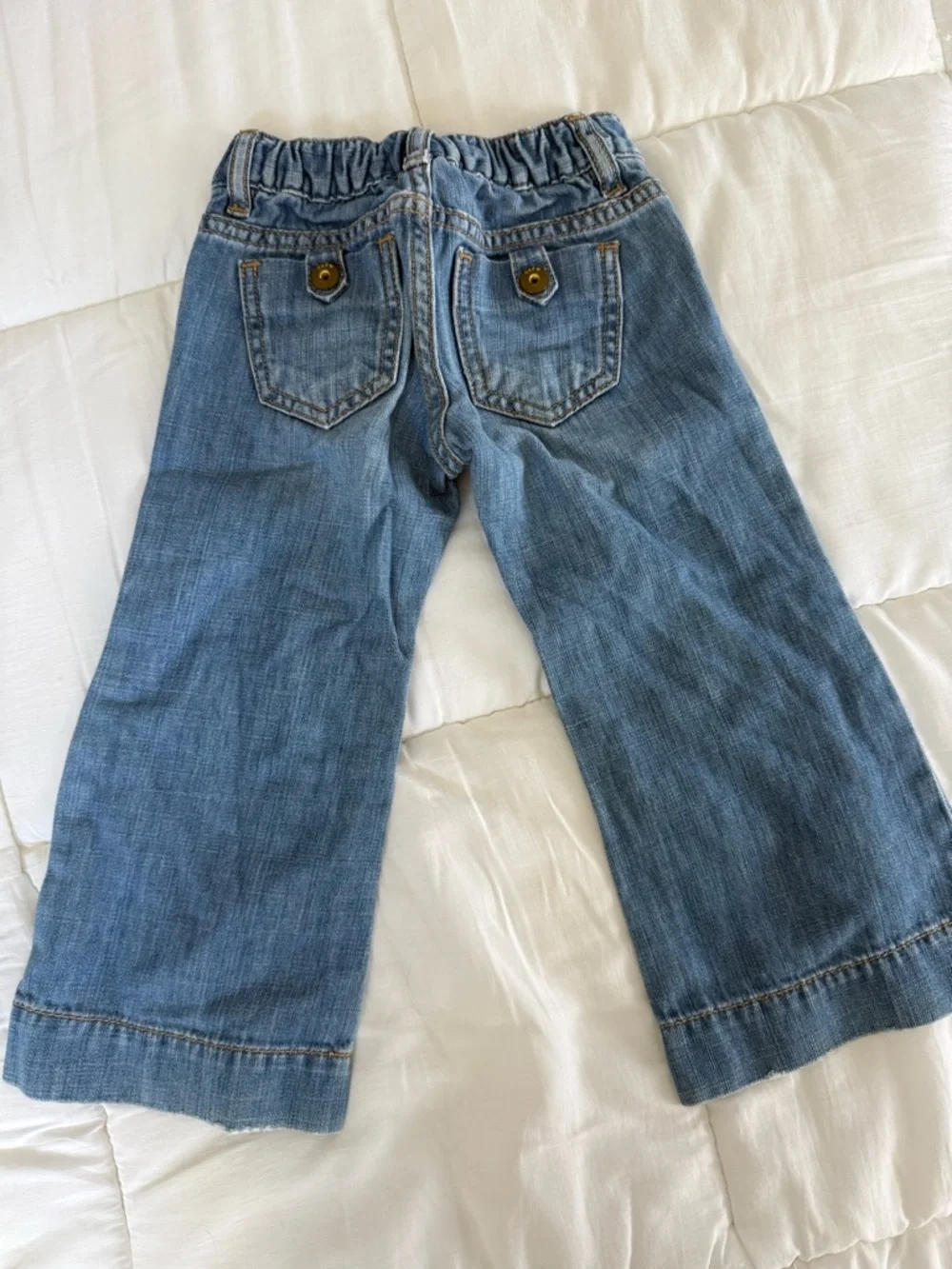 GAP Light Wash Girls' Wide Leg Denim Jeans - Blue - Picture 2 of 3